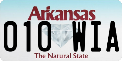 AR license plate 010WIA