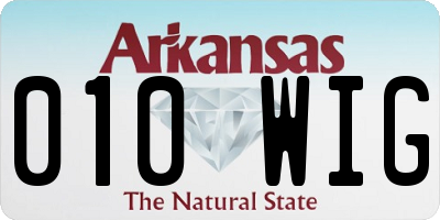 AR license plate 010WIG