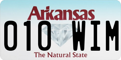 AR license plate 010WIM