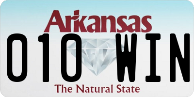AR license plate 010WIN