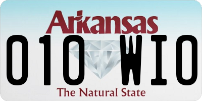 AR license plate 010WIO