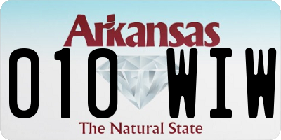 AR license plate 010WIW