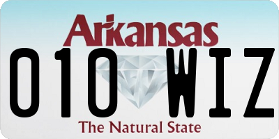 AR license plate 010WIZ