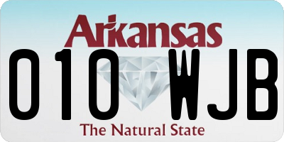 AR license plate 010WJB