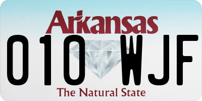 AR license plate 010WJF
