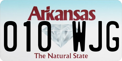 AR license plate 010WJG