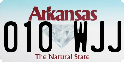 AR license plate 010WJJ