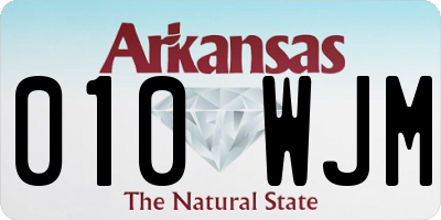 AR license plate 010WJM