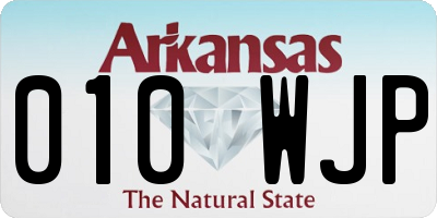 AR license plate 010WJP