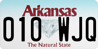 AR license plate 010WJQ