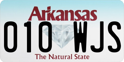 AR license plate 010WJS