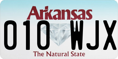 AR license plate 010WJX
