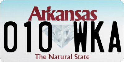 AR license plate 010WKA
