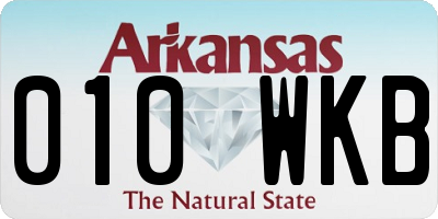 AR license plate 010WKB