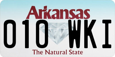 AR license plate 010WKI