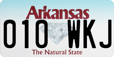AR license plate 010WKJ
