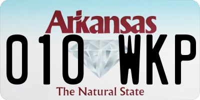 AR license plate 010WKP