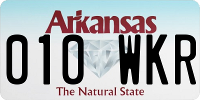 AR license plate 010WKR