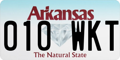 AR license plate 010WKT