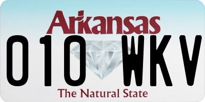 AR license plate 010WKV