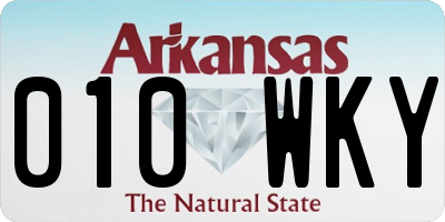 AR license plate 010WKY