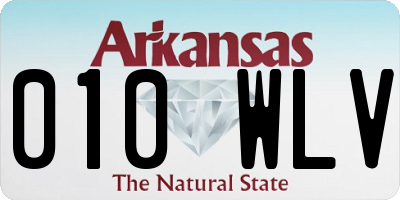 AR license plate 010WLV