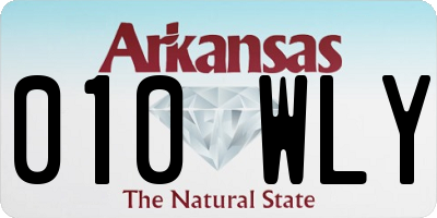 AR license plate 010WLY