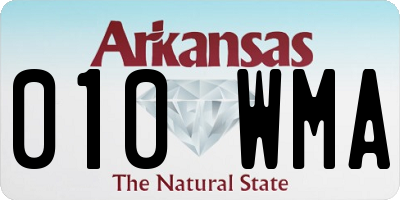 AR license plate 010WMA