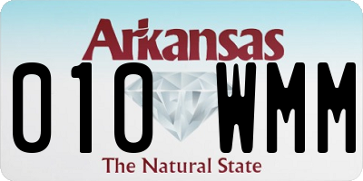 AR license plate 010WMM