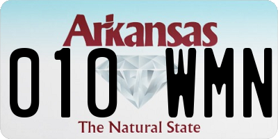 AR license plate 010WMN