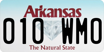 AR license plate 010WMO