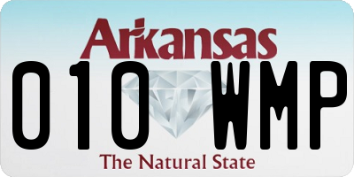 AR license plate 010WMP