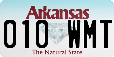 AR license plate 010WMT