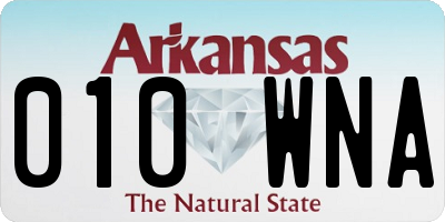 AR license plate 010WNA