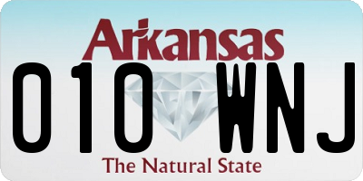 AR license plate 010WNJ