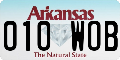 AR license plate 010WOB