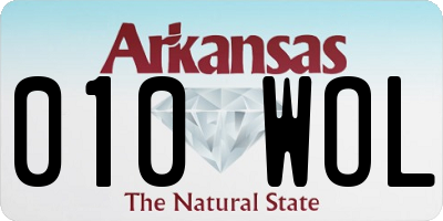 AR license plate 010WOL