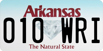 AR license plate 010WRI