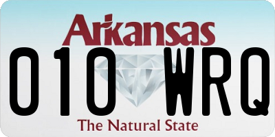 AR license plate 010WRQ