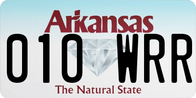AR license plate 010WRR