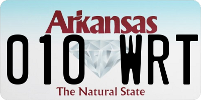 AR license plate 010WRT