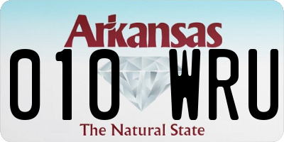 AR license plate 010WRU