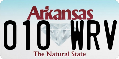 AR license plate 010WRV