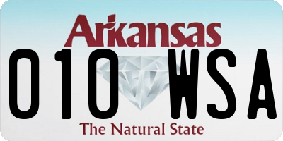 AR license plate 010WSA