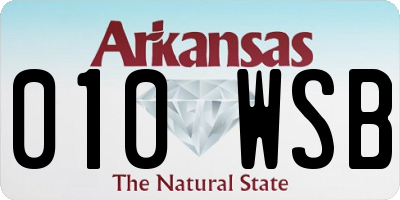 AR license plate 010WSB