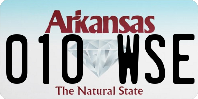 AR license plate 010WSE