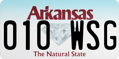 AR license plate 010WSG