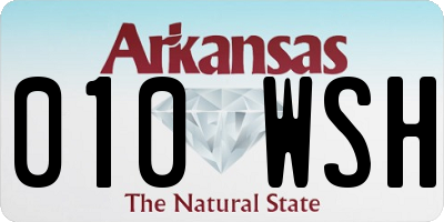 AR license plate 010WSH
