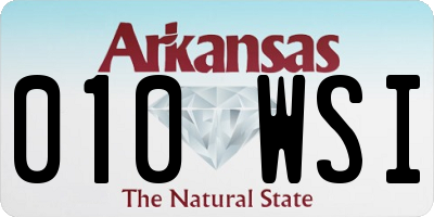 AR license plate 010WSI