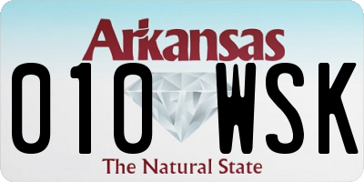 AR license plate 010WSK